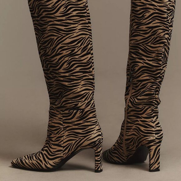 Bibi Lou Tall Pointed Animal Print Boots - NIB - Size 39/8 - Anthropologie - Picture 2 of 7